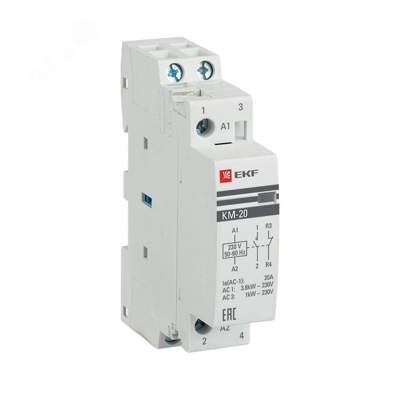 Контактор модульный 20А 1НО+1НЗ EKF