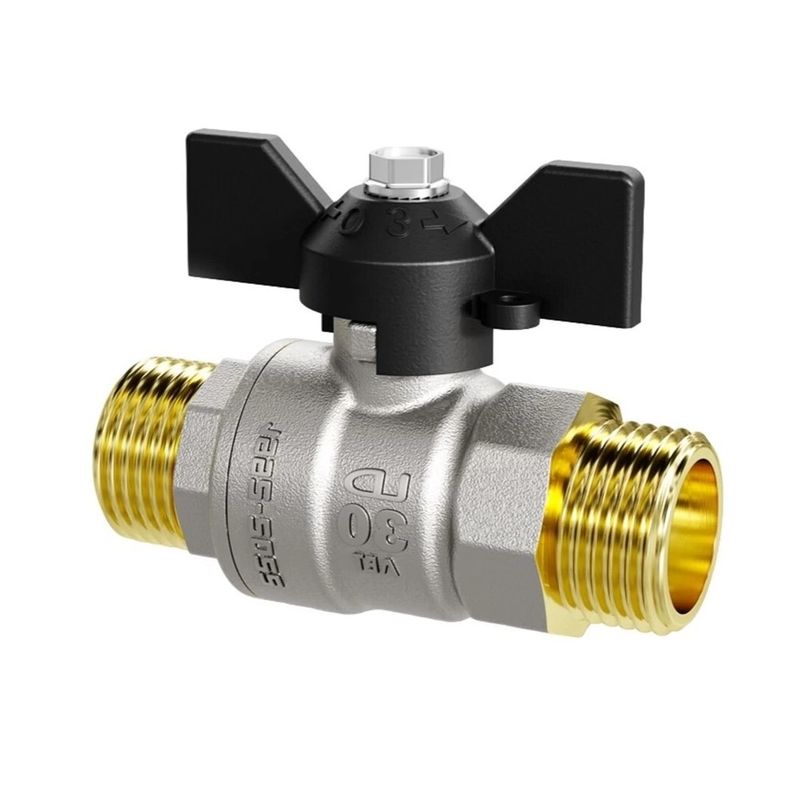 Кран шаровый 3/4" НР-НР бабочка с биркой LD Pride