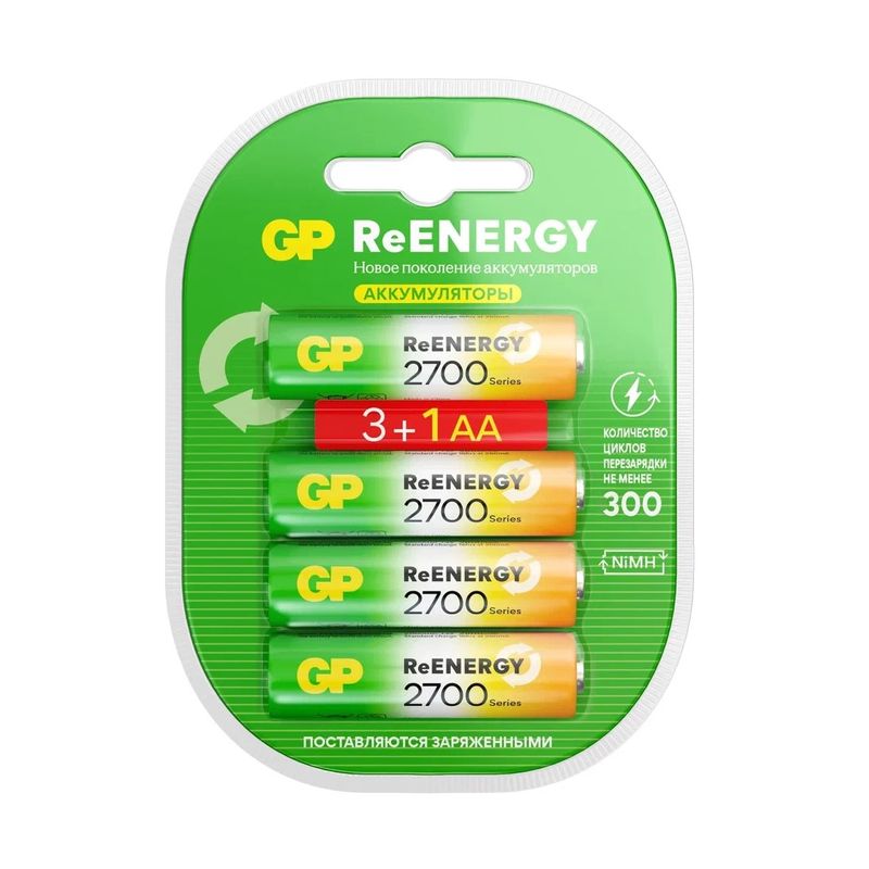 Аккумулятор перезаряжаемый GP ReEnergy AA 2650мАч 4шт