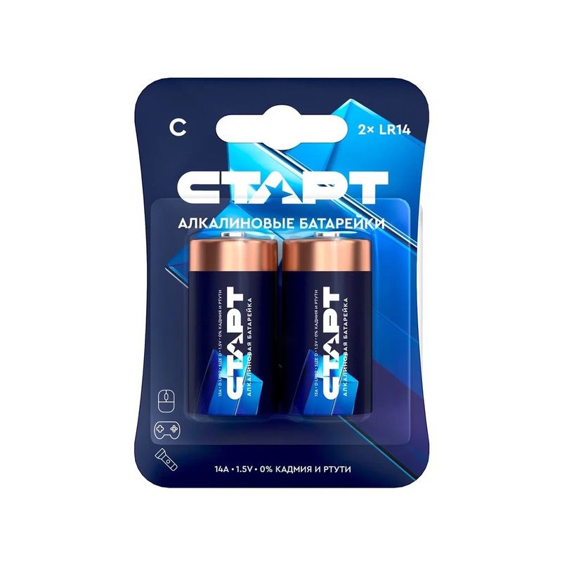 Батарейка алкалиновая Старт LR14 2шт