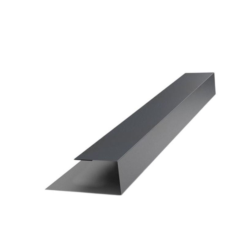 Профиль J металлический 24х18х3000мм (RAL 7024) серый графит