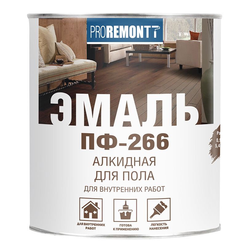 Эмаль Пф-266 Proremontt жел-корич 0,9 кг