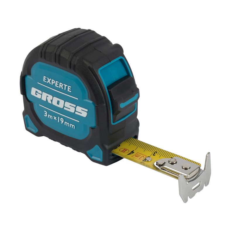 Рулетка 3м х 19мм магнитный зацеп, двухсторонняя лента с нейлоновым покрытием Gross_1