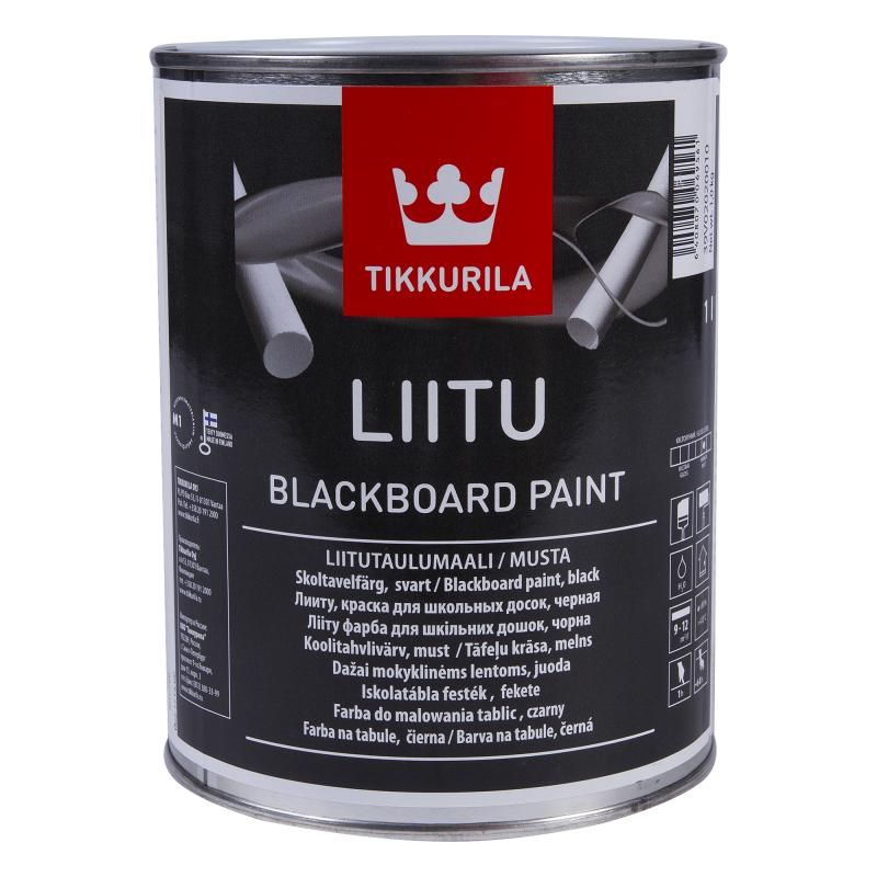 Краска Tikkurila для школьных досок, черная