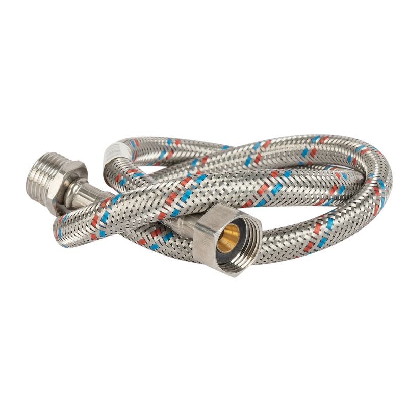 Гибкая подводка для воды 1/2" ВР-НР 120см