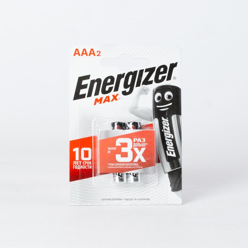 Батарейка алкалиновая Energizer Мах AAA - 2 шт на блистере