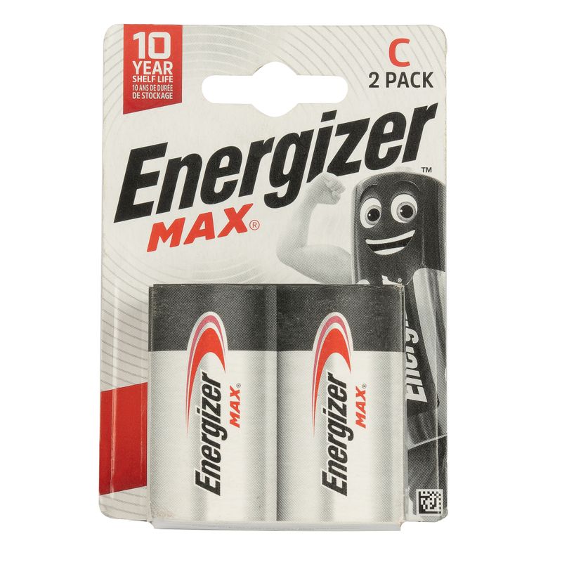 Батарейка алкалиновая Energizer Мах C - 2 шт на блистере