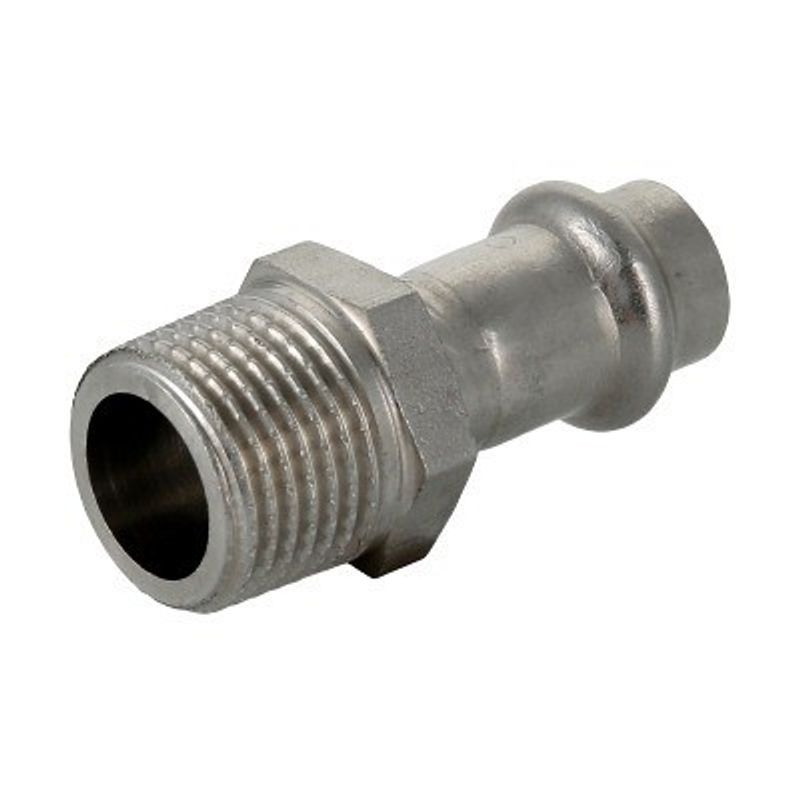 Муфта пресс Valtec 22х3/4" НР нержавеющая сталь