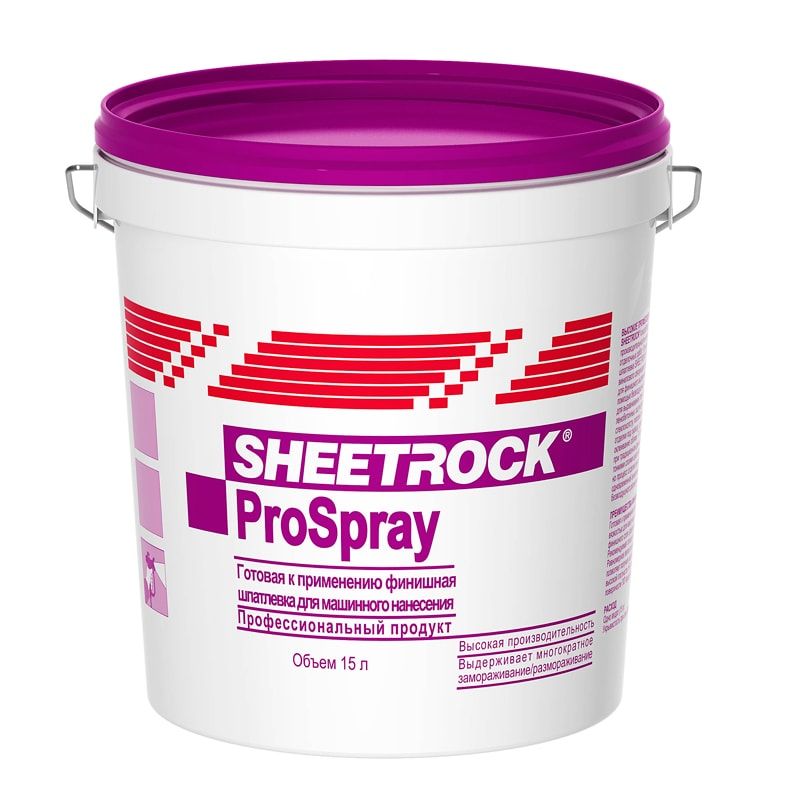 Шпаклевка Sheetrock ProSpray 15 л/25 кг
