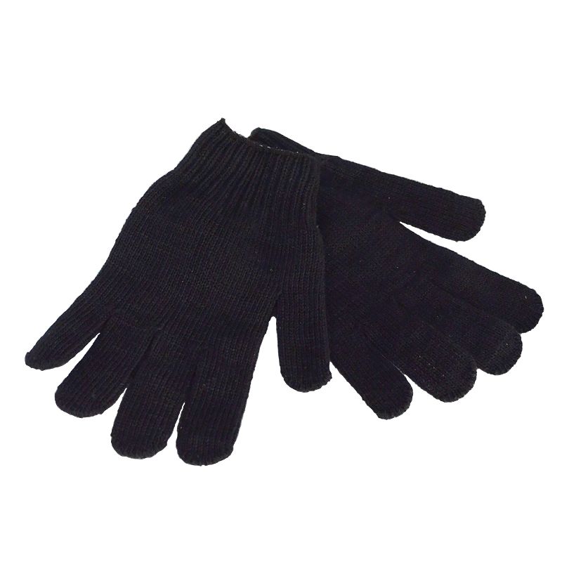 Перчатки с защитой от скольжения 5 нитей, черные (х-б / синтетика)