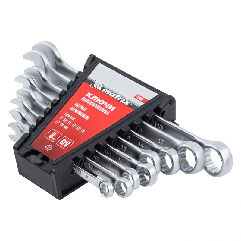 Купить Ключи комбинированные 8-19 мм набор 8 шт Matrix в Ишиме — доставка и гарантия | «Строительный Двор» — фото 4