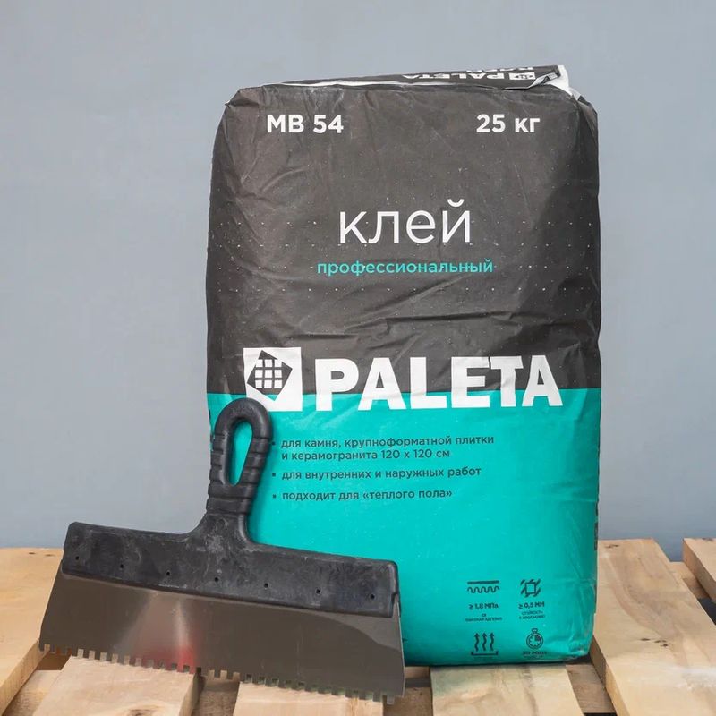 Какая адгезия к основанию имеет клей для плитки paleta усиленный